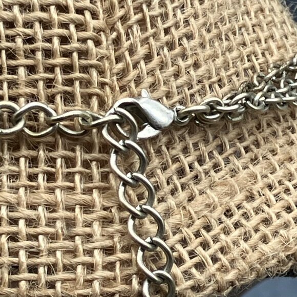 Bohemian Multi-Strand Necklace 19 In Tribal Rhinestone Turquoise Beaded Chain - Picture 5 of 8